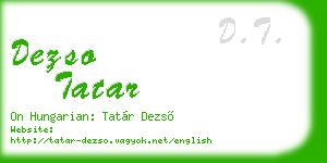 dezso tatar business card